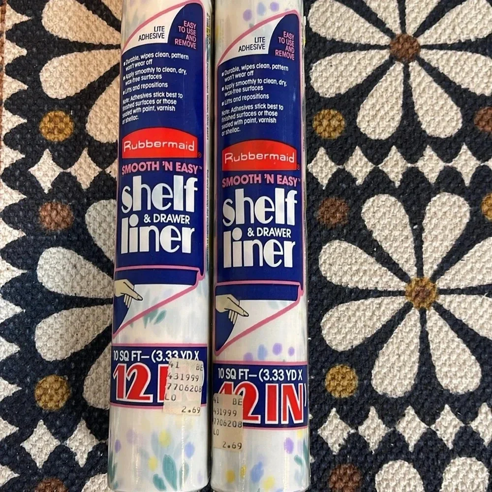 Rubbermaid Vintage Repositionable Light Adhesive Shelf Liner Floral Tulip Garden